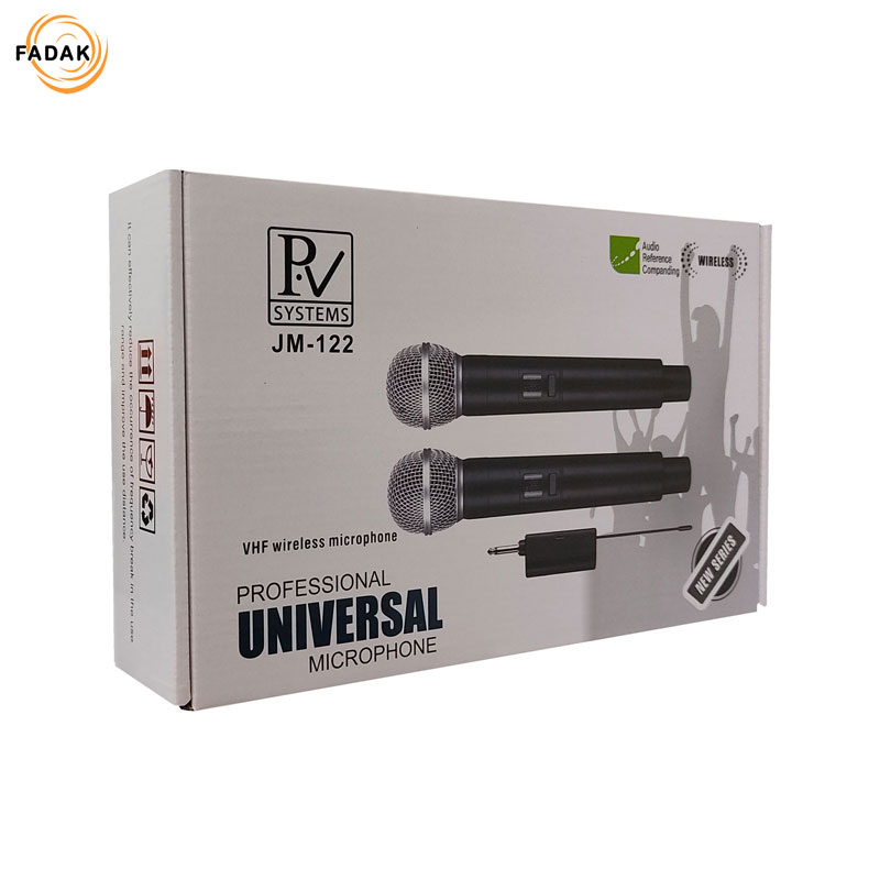 میکروفن بی سیم شارژی پی وی مدل JM 122 دو کانال 41 - میکروفن بی سیم شارژی PV پی وی مدل JM-122 دو کانال