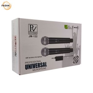 میکروفن بی سیم شارژی PV پی وی مدل JM-122 دو کانال